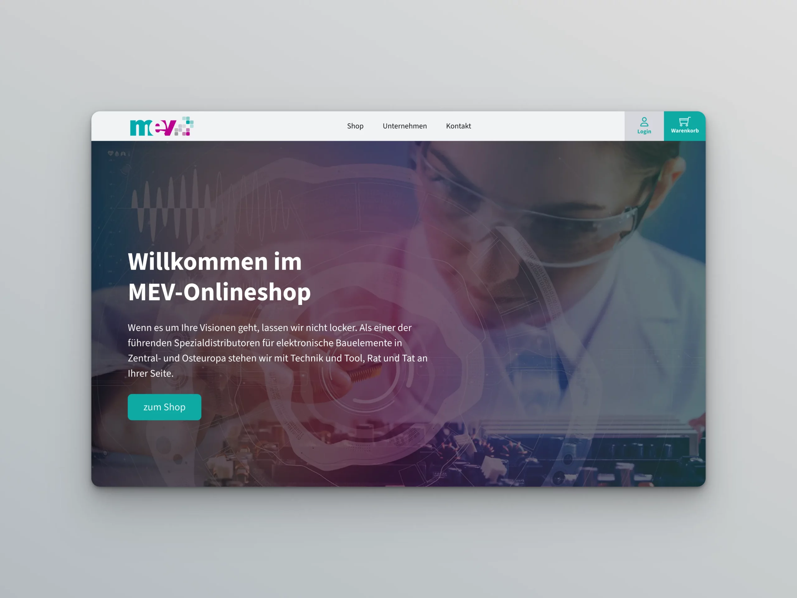 mev elektronik Webshop