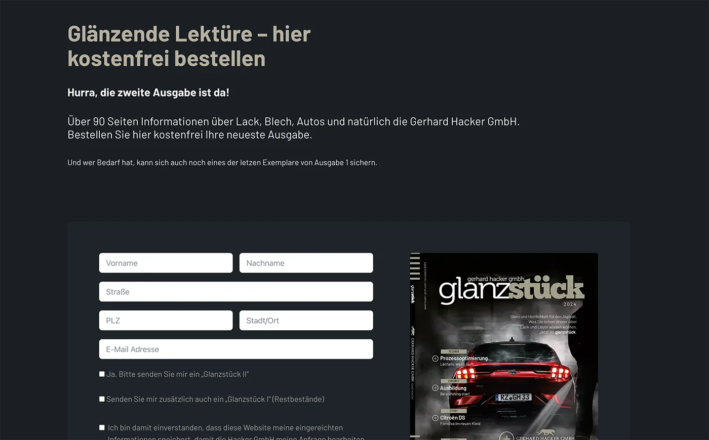 das werbeatelier: Hacker Website